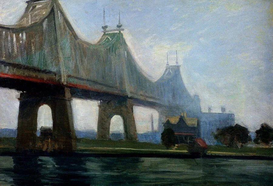 Queensborough Bridge painting by Edward Hopper, 1913 — the gateway to Queens, NY